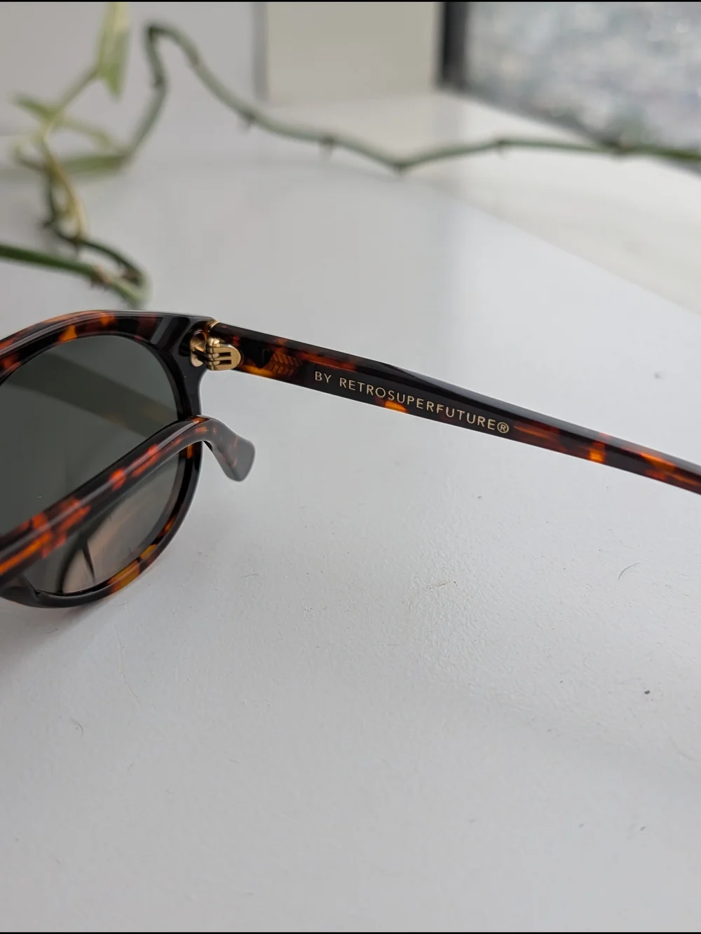 RetroSuperFuture Racer Montana Tortoiseshell Sunglasses Purple Mirrored Lenses